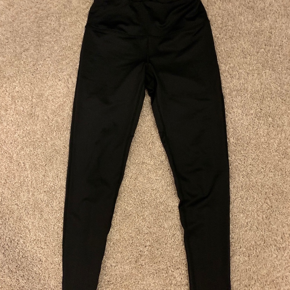 Zella Black Workout Leggings with Mesh Detail